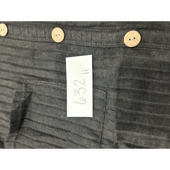 Your Style Ribbed Button Front Tunic Sweater Black Sz Large Long Sleeve Cozy - Picture 9 of 10